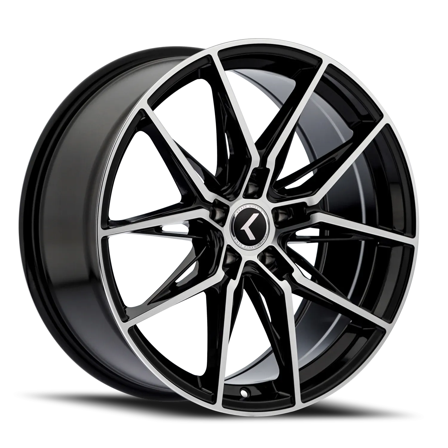 KRAZE EVOLVE KR196 GLOSS BLACK MACHINED 20X9 BLACK/MACHINED FACE
